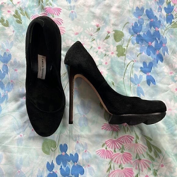 Camilla Skovgaard Platform Heels Suede Iridescent - Picture 1 of 15